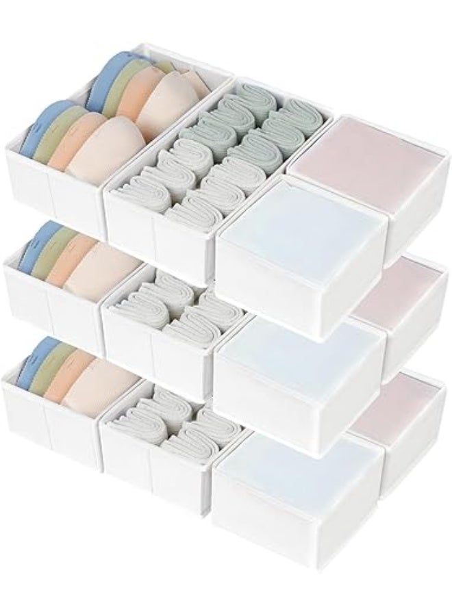 DUNISO 6 Pcs Foldable Wardrobe Storage Boxes, Cube Containers, Drawer Underwear Toy Storage Boxes - Image 1