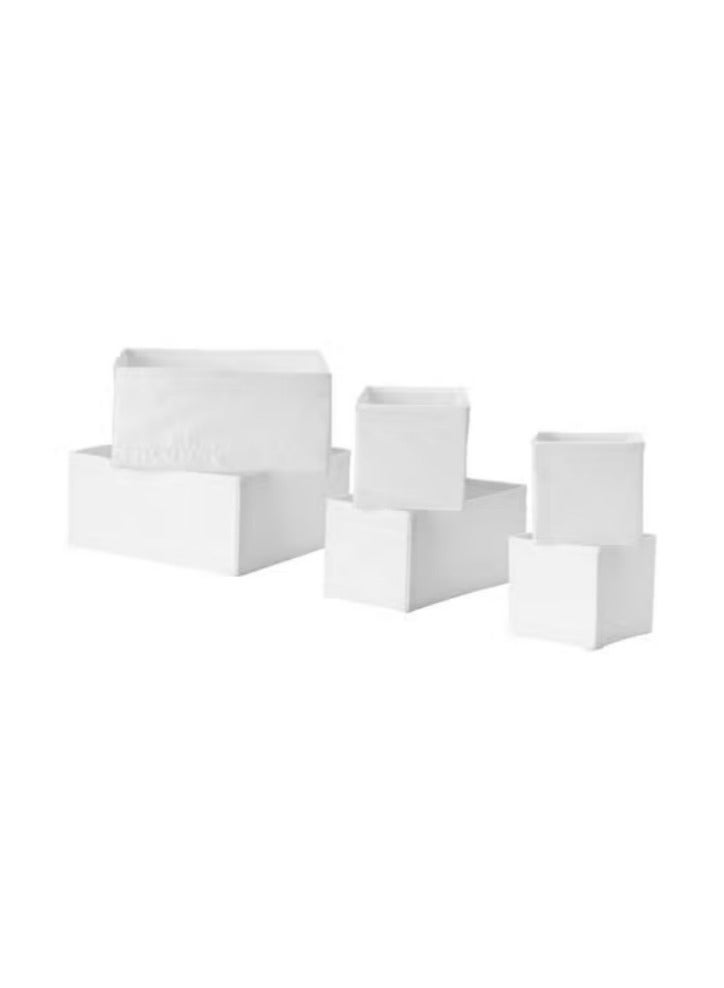 DUNISO 6 Pcs Foldable Wardrobe Storage Boxes, Cube Containers, Drawer Underwear Toy Storage Boxes - Image 2
