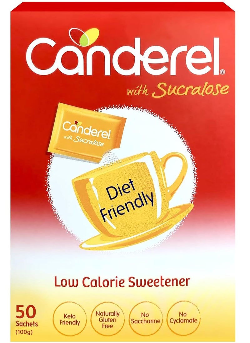 Canderel 50 Sweetener Sachets With Sucralose 100 G  - Image 1