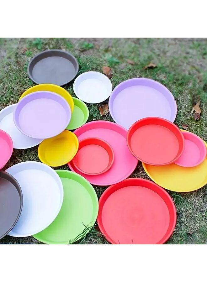 Coffee Flower Pot Base Tray 2 Pcs Set 4 13 Inch Inner Diameter Plant Saucer - Image 1