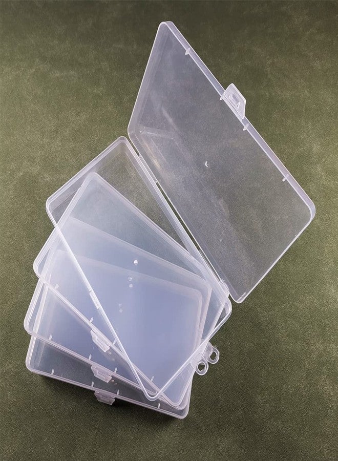 Gebildet 4 Pcs Clear Plastic Storage Box, Rectangular Containers Case with Lid, for Pills, Jewellery, Herbs, Tiny Bead, Craft Items - Image 3