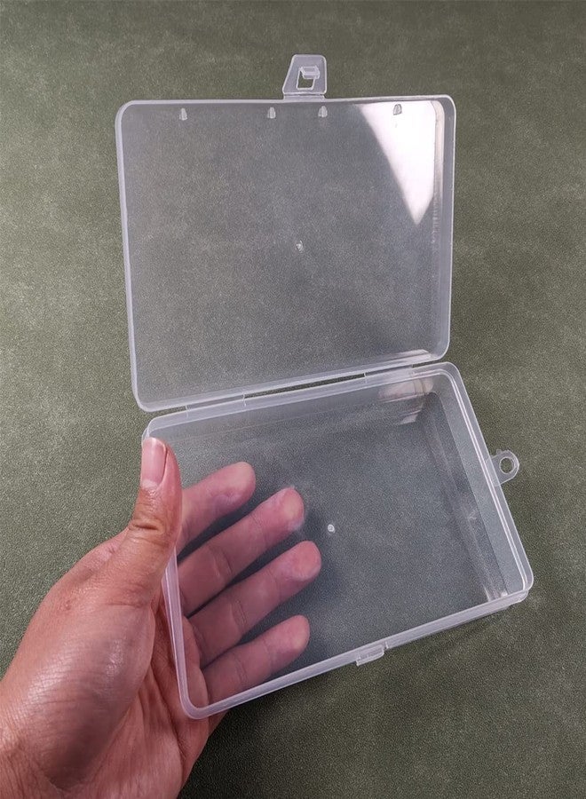 Gebildet 4 Pcs Clear Plastic Storage Box, Rectangular Containers Case with Lid, for Pills, Jewellery, Herbs, Tiny Bead, Craft Items - Image 4