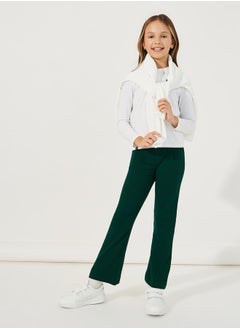 Styli Solid High Rise Flared Leggings  - Image 2