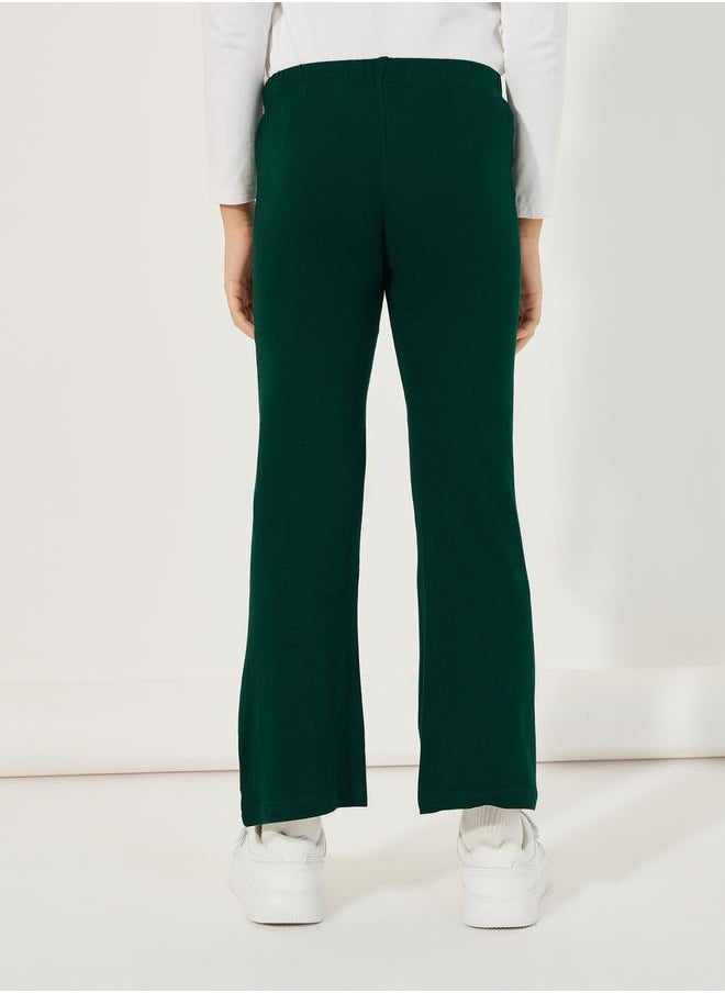 Styli Solid High Rise Flared Leggings  - Image 4