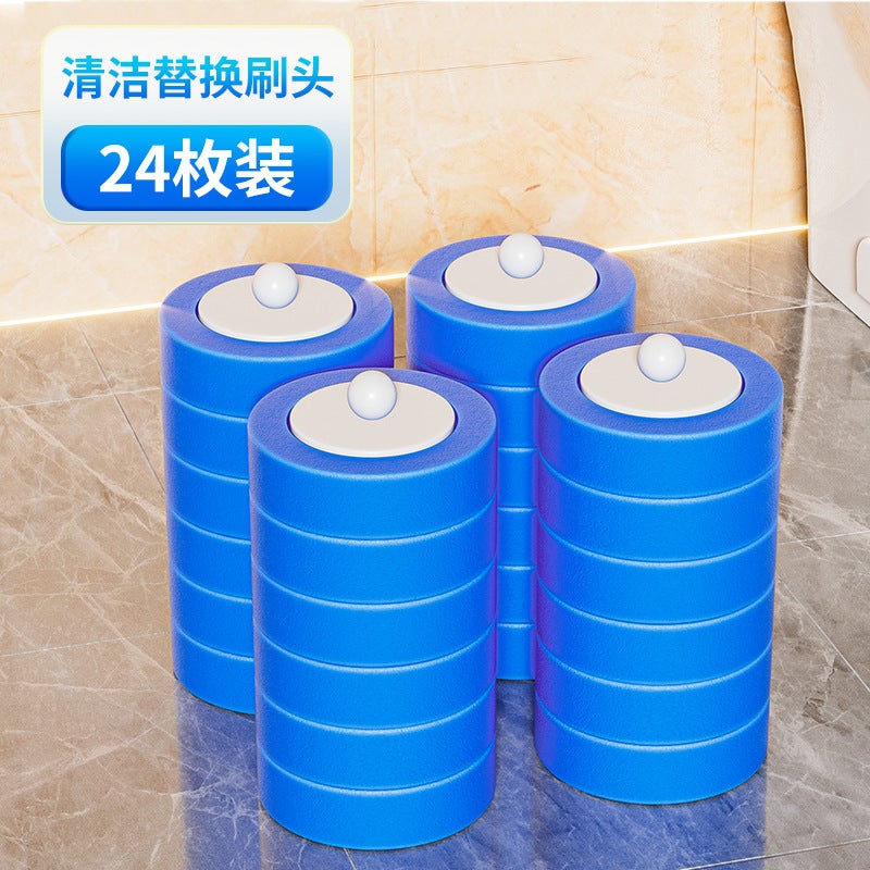 Platinum Disposable Toilet Brush Household No-Dead-Corner Toilet Brush Replacement Head Set Wall-Mounted Bathroom Cleaning  Brush - Image 1