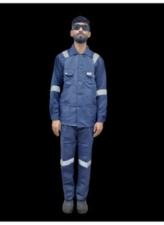 TAHA High-Performance Reflective Navy Safety Suit -Durable and Reflective for Workplace & Outdoor Protection | Size-3XL  - Image 1