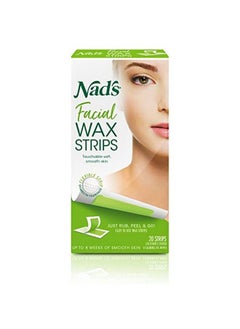 Facial Wax Strips Hypoallergenic All Skin Types Facial Hair Removal For Women At Home Waxing Kit With 20 Face Wax Strips + 4 Calming Oil Wipes