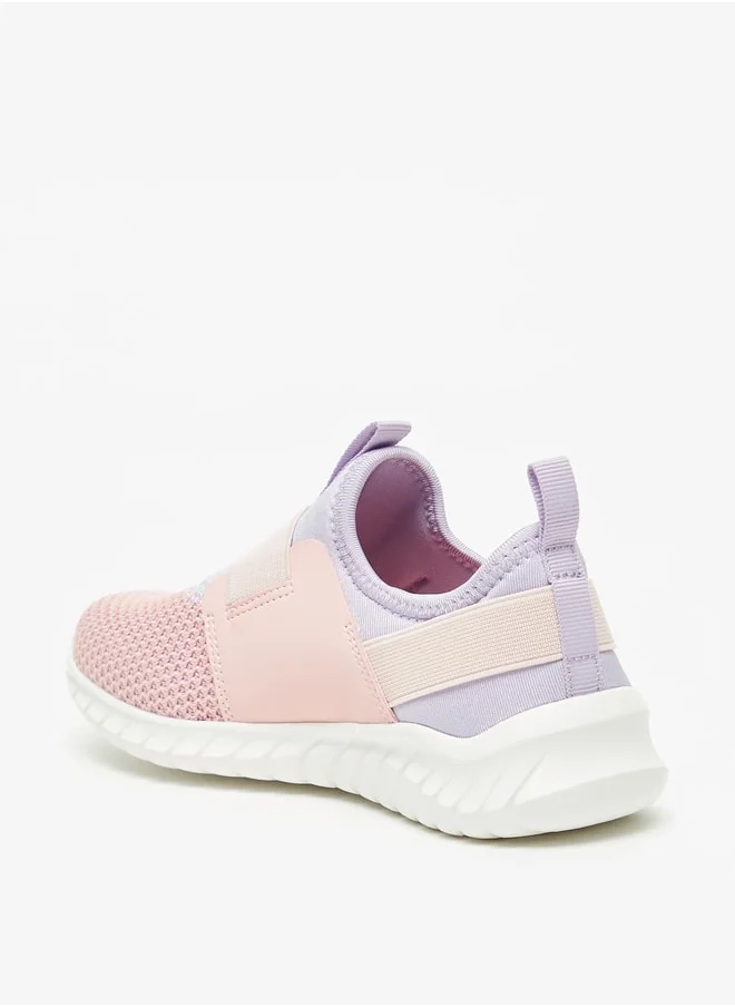 Kappa Girls' Colourblock Slip-On Walking Shoes With Pull Tabs