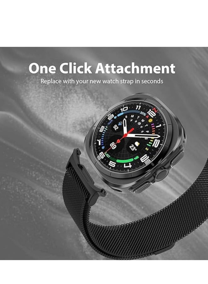 Beauenty Milanese Band Compatible with Samsung Galaxy Watch 7 Ultra 2024 Strap Magnetic Loop Strap, Stainless Steel Wristbands Classic Style Metal Mesh Wristband for Galaxy Watch 7 Ultra - Image 3