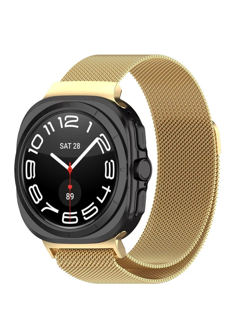 Beauenty Milanese Band Compatible with Samsung Galaxy Watch 7 Ultra 2024 Strap Magnetic Loop Strap, Stainless Steel Wristbands Classic Style Metal Mesh Wristband for Galaxy Watch 7 Ultra - Image 1