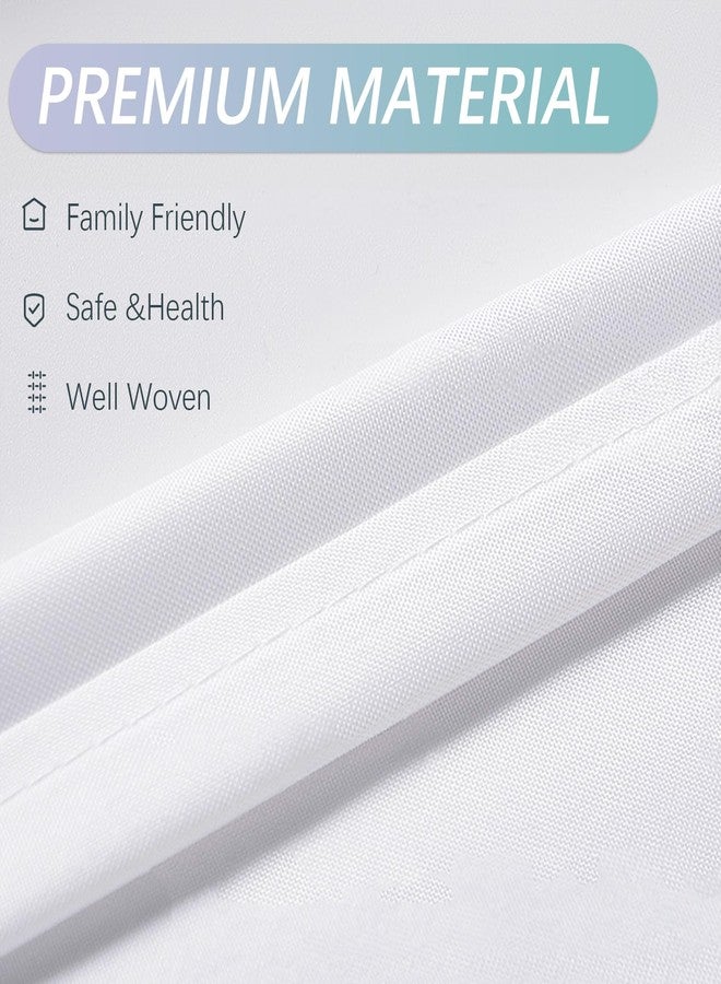 VIUOON 1 Pack Fabric Snap-in Shower Curtain Liner Replacement, Compatible with No Hook Shower Curtain with Snap in Liner, Water-Repellent, Removable & Washable, 70" x 54", White - Image 4