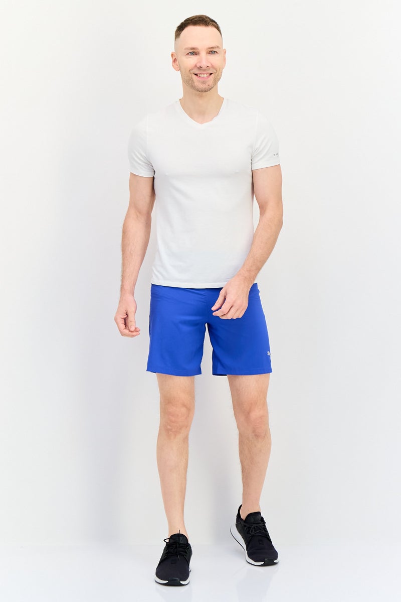 PUMA شورتات تدريب رياضية للرجال بتصميم مناسب مع حبل سحب، أزرق - Image 2