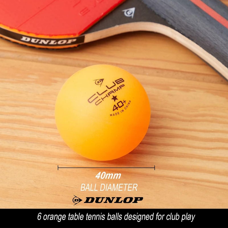 Dunlop Club Champ 6 Table Tennis Balls - Orange - Image 3