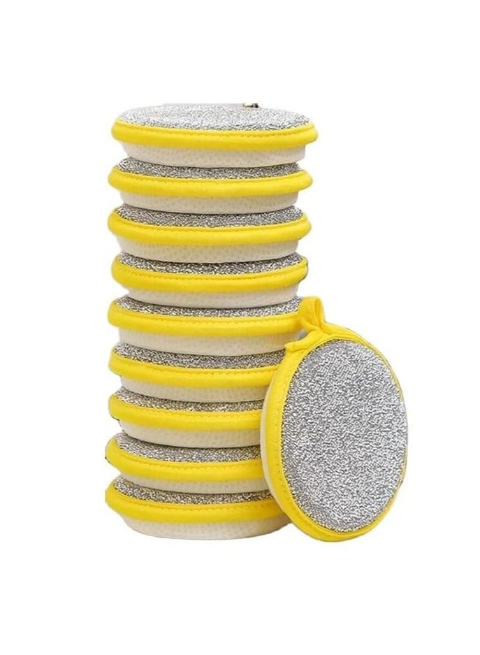 YUJA 10 pcs, Kitchen Dishwashing Sponge, Does Not Hurt Pot Brush Pot Artifact,Houslhod Double -Sided Cleaning Sponge Wipe,Scouring Pad,Kitchen Scrub Sponge,Cleaning Supplies, Cleaning Tool - Image 2