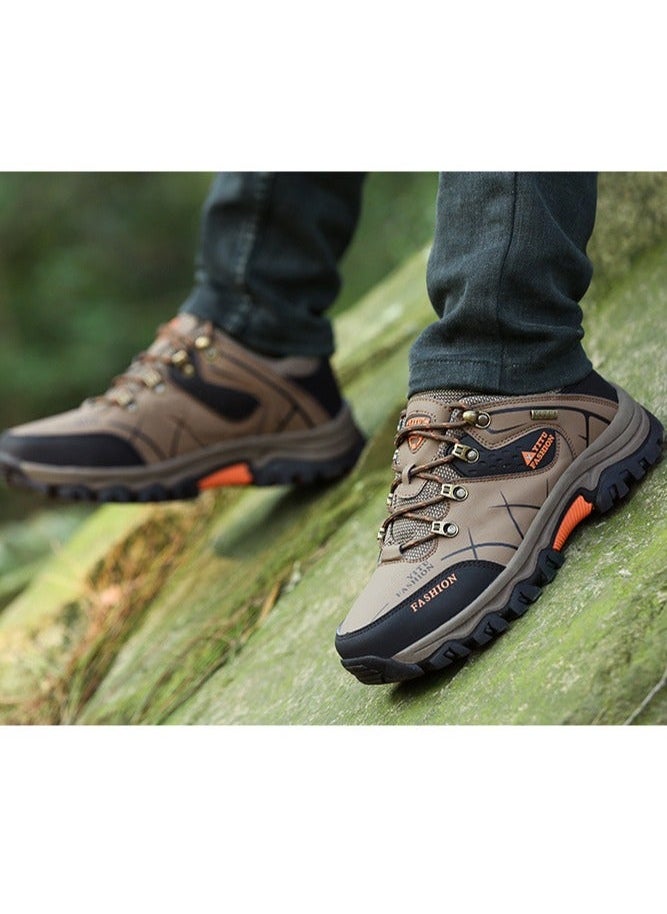 OUTAD Camping Climbing Lace-Up Hiking Shoe Khaki  - Image 3