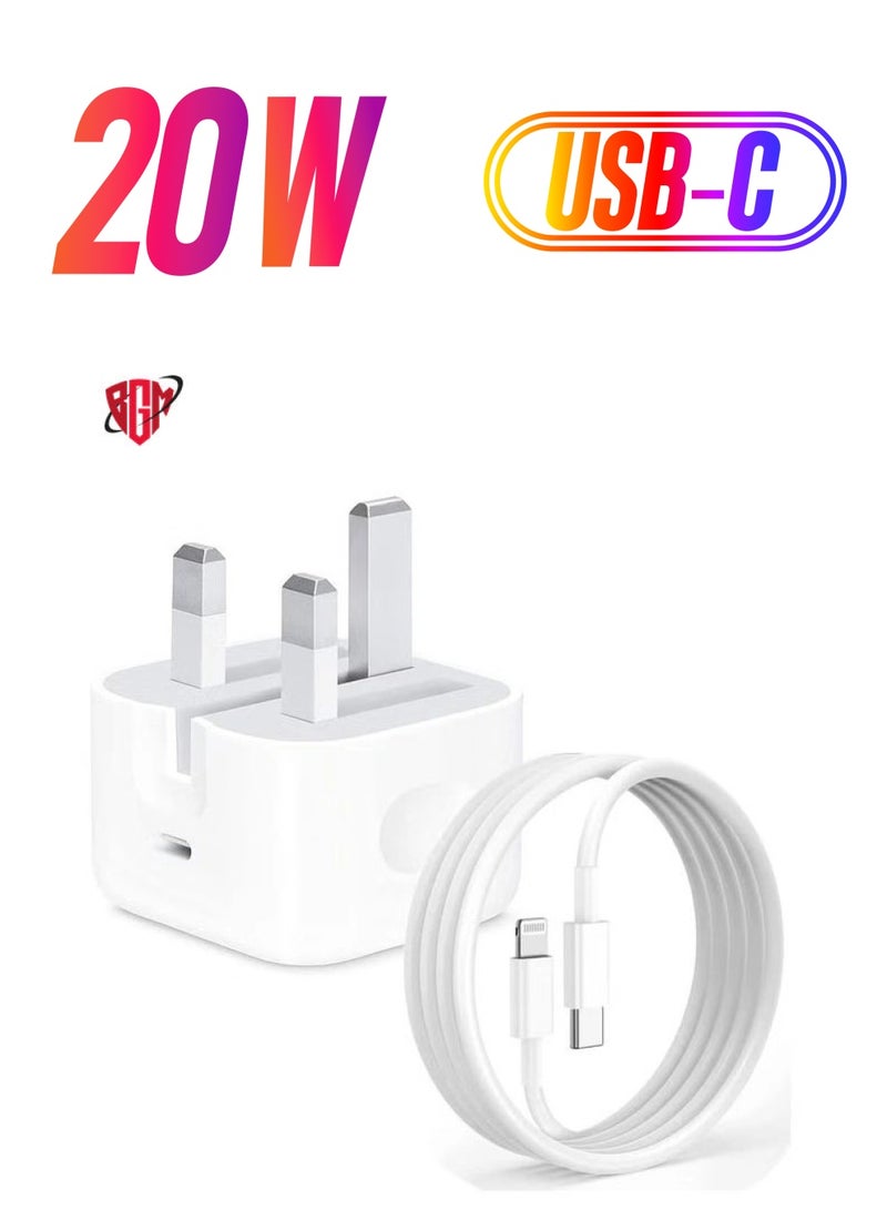LOOK MFi Certified 20W USB C Fast Charger Plug Cable for iPhone 13 12 Pro Max/Mini/11/XS/XR/X/8 Plus/iPad