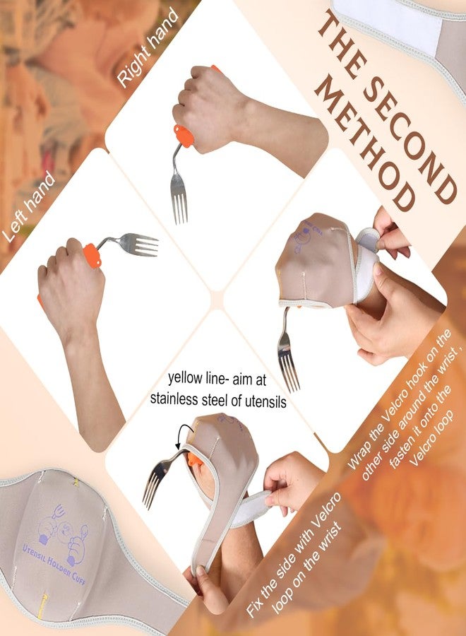 Ehucon Universal Elastic Utensil Holder Cuff, Makes Mealtime or Other Activities Easier, for Elderly or Individuals with Weak Grip (Pack of 1 Count) - Image 5