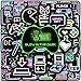 Robmoda 51 Pcs Neon Game Stickers for Kids Glow in The Dark Gamer Inspirational Sticker for Water Bottle Vinyl Waterproof Laptop Decals for Teens Girls Boys Students Adults Sticker Pack - Image 3