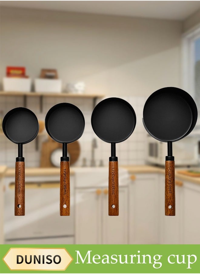 DUNISO 4 Pcs Measuring Cups Set, Stainless Steel Measuring Cups For Drying Or Liquids, Measuring Cups With Hanging Holes,Mirror Polishing，Suitable For Home Baking And Cooking ﻿  - Image 1