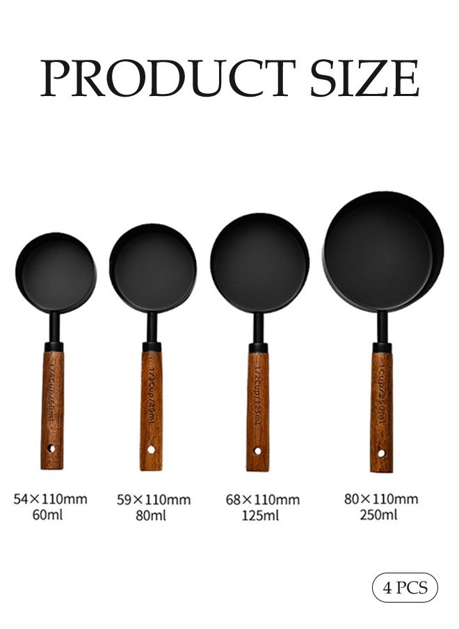 DUNISO 4 Pcs Measuring Cups Set, Stainless Steel Measuring Cups For Drying Or Liquids, Measuring Cups With Hanging Holes,Mirror Polishing，Suitable For Home Baking And Cooking ﻿  - Image 3