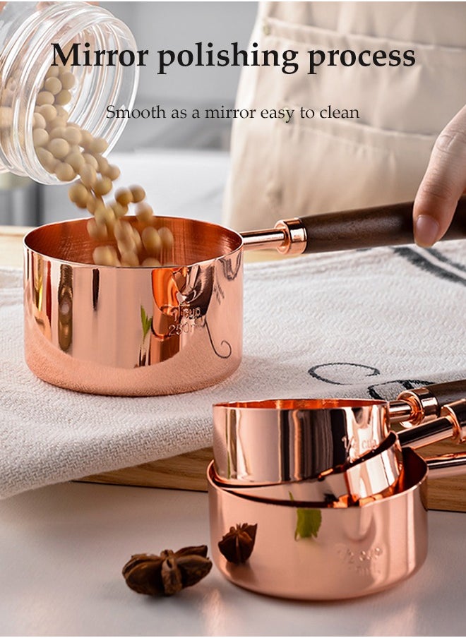 DUNISO - 4 Pcs Measuring Cups Set, Stainless Steel Measuring Cups For Drying Or Liquids, Measuring Cups With Hanging Holes,Mirror Polishing，Suitable For Home Baking And Cooking ﻿ - Image 1