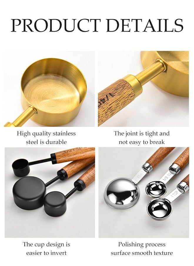 DUNISO 4 Pcs Measuring Cups Set, Stainless Steel Measuring Cups For Drying Or Liquids, Measuring Cups With Hanging Holes,Mirror Polishing，Suitable For Home Baking And Cooking ﻿  - Image 4