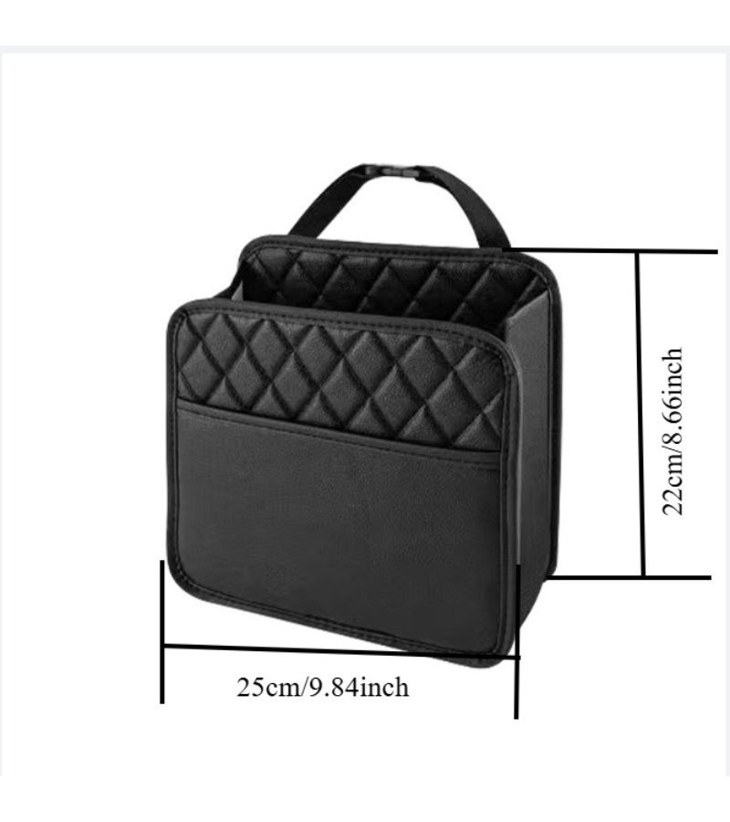 Car Seat Back Storage Bag Black Large Capacity Multi Pocket Organizer Trash Bin Easy - Image 2