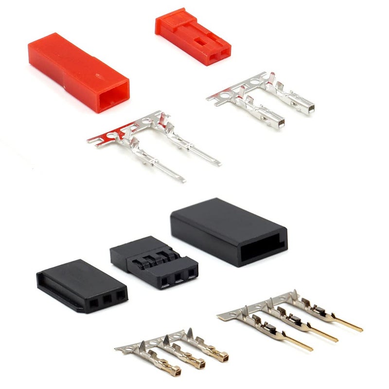 elechawk 40 Sets Servo Plug Male Female Connector Crimp Pin Cable Kit Compatible JST SYP Futaba for Hitec Spektrum RC - Image 4