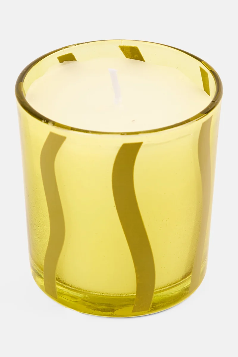 Muy Mucho Pomegranate Scented Glass Candle 100 g, Yellow