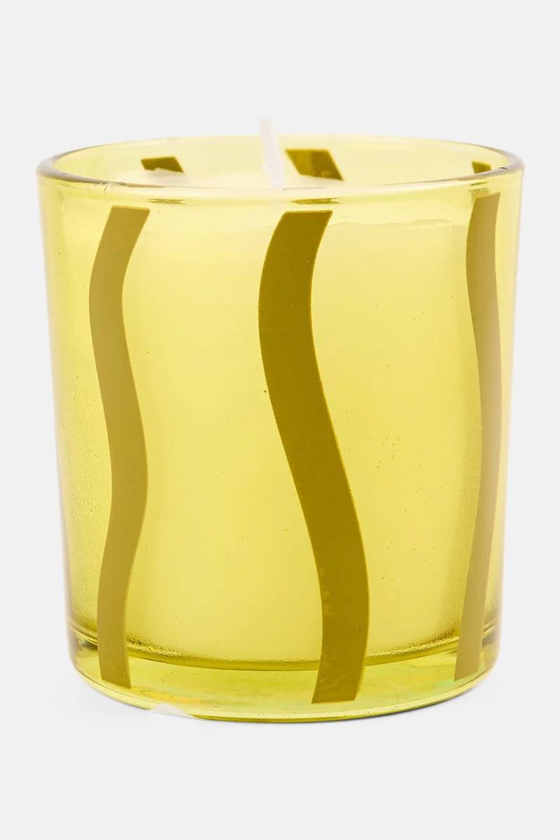 Muy Mucho Pomegranate Scented Glass Candle 100 g, Yellow