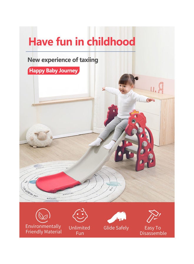 Kidle 2 In 1 Childrens Slide With Basketball Hoop Indoor Home Multi-Function Combination Folding Toys - Image 2