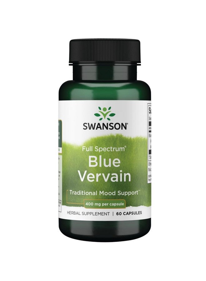 SWANSON سوانسون طيف كامل من نبات الفيرفين الأزرق 400 ملليجرام 60 كبسولة - Image 1