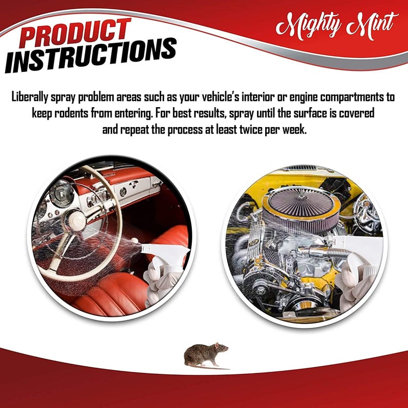 Mighty Mint Rodent Repellent Spray for Vehicle Engines and Interiors - Cars, Trucks, RVs, & Boats - Image 4