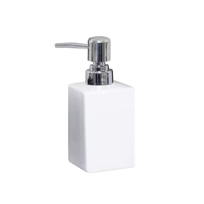 CERAMIC SOAP DISPENSER WITH RUST PROOF PUMP11OZ REFILL HAND LIQUID SOAP PUMP DISPENSER FOR BATHROOM KITCHENWHITE