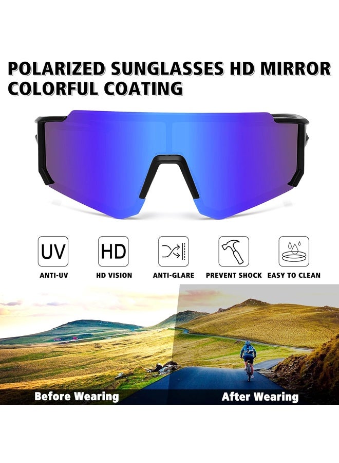 Polarized Sports Sunglasses for Men Women,Driving Fishing Cycling Mountain Bike Sunglasses - Image 3