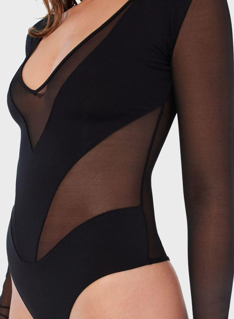 انديز Long-Sleeved  Bodysuit