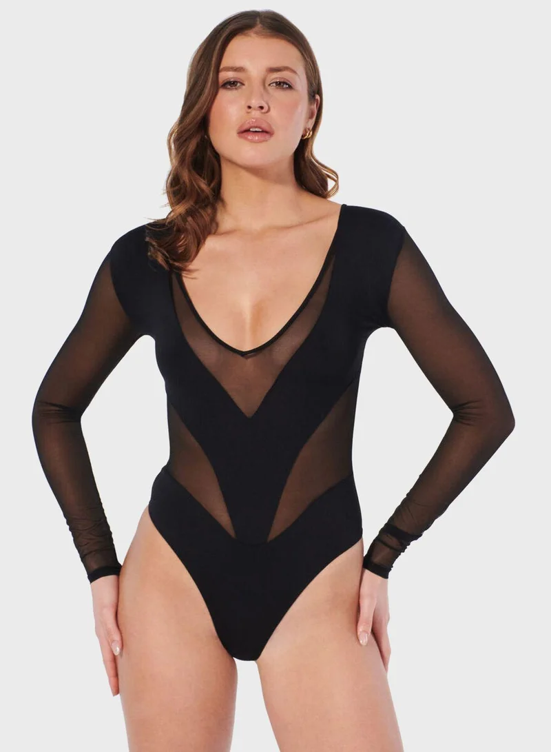 انديز Long-Sleeved  Bodysuit