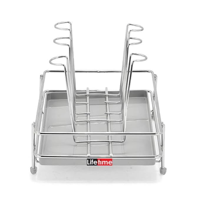 LIFE TIME Glass Holder for Stainless Steel Glass Stand for Kitchen Dining Table Glass Holder (6 Glasses Stand) - Image 3