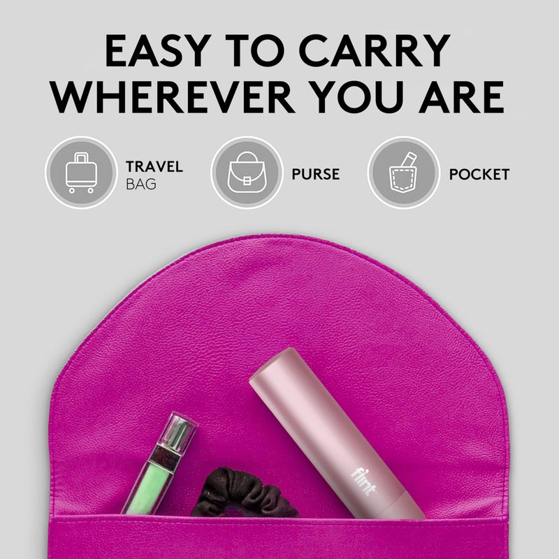 Flint Rose Gold Retractable Mini Lint Roller with 90 Extra Sticky Sheets, Small and Portable Lint Roller, Ideal Pet Hair Remover, Travel Lint Rollers for pet Hair Extra Sticky - Image 4