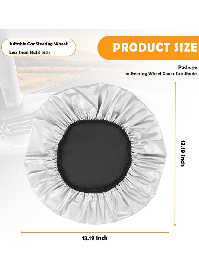 Generic Car Steering Wheel Sun Shade Cover, Sun Block Anti-Heat Steering Wheel Protector Car Steering Wheel Sun Shade Cover, Sun Block Anti-Heat Steering Wheel Protector Universal 16.54 Inch Car Wheel Cover for Most Cars SUVs Trucks16.54 Inch Car Wheel Cover for Most Cars SUVs Trucks - Image 2