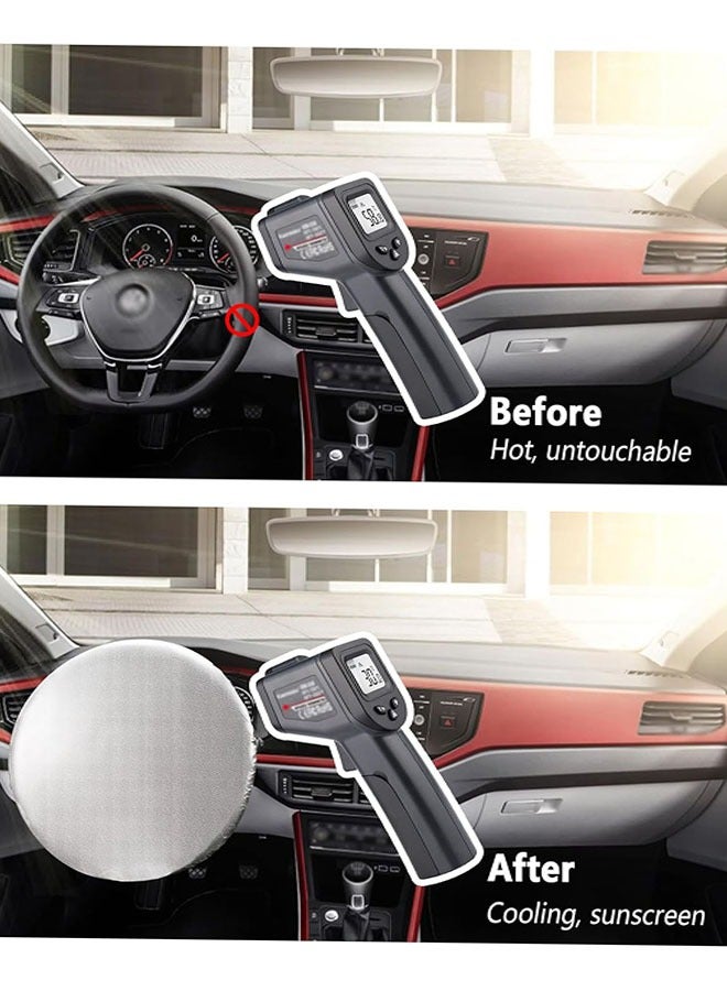 Generic Car Steering Wheel Sun Shade Cover, Sun Block Anti-Heat Steering Wheel Protector Car Steering Wheel Sun Shade Cover, Sun Block Anti-Heat Steering Wheel Protector Universal 16.54 Inch Car Wheel Cover for Most Cars SUVs Trucks16.54 Inch Car Wheel Cover for Most Cars SUVs Trucks - Image 3
