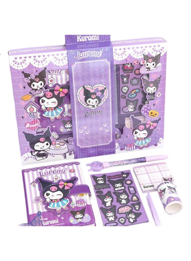 WEST Xixia Kuromi Planner Gift Box, Deluxe Student Stationery Set, Sanrio Stickers, Children'S Toys, Birthday Gift For Girls - Image 2