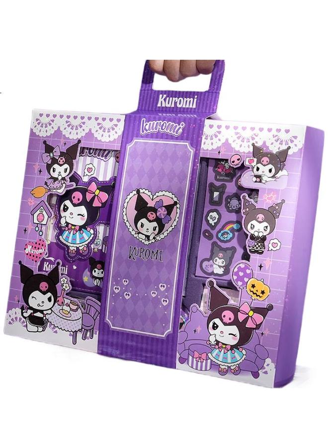 WEST Xixia Kuromi Planner Gift Box, Deluxe Student Stationery Set, Sanrio Stickers, Children'S Toys, Birthday Gift For Girls - Image 1