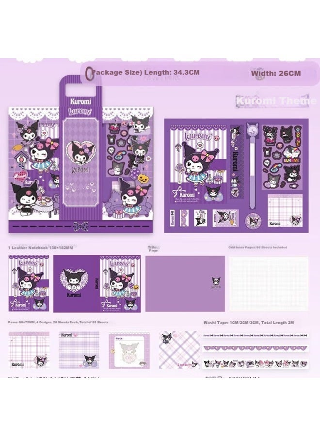 WEST Xixia Kuromi Planner Gift Box, Deluxe Student Stationery Set, Sanrio Stickers, Children's Toys, Birthday Gift For Girls - Image 5