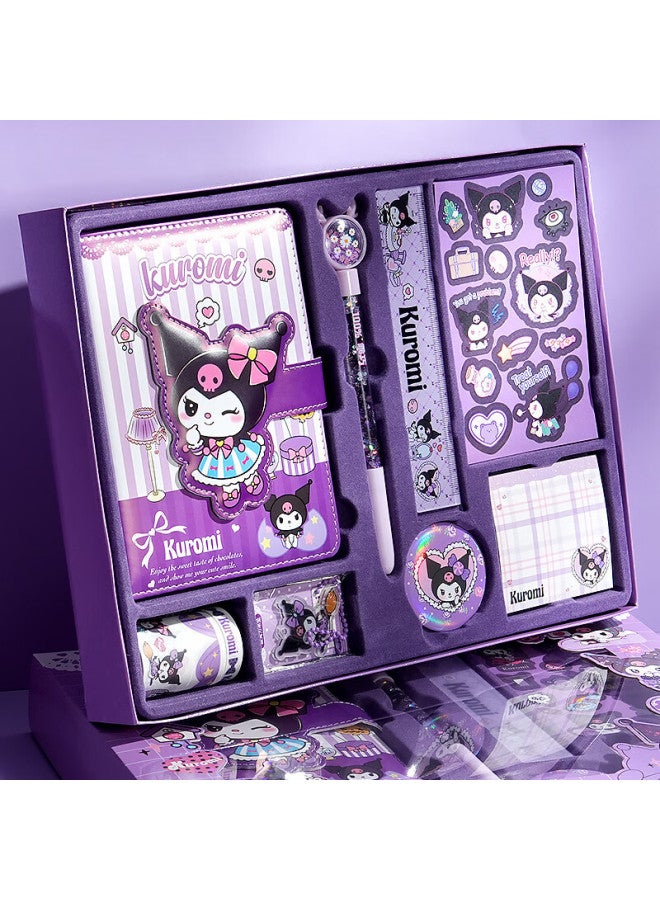WEST Xixia Kuromi Planner Gift Box, Deluxe Student Stationery Set, Sanrio Stickers, Children's Toys, Birthday Gift For Girls - Image 1