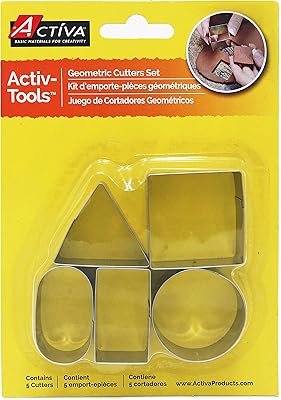 Activa ACTIVA Activ-Tools Geometric Clay Cutters, set of 5 - Image 1