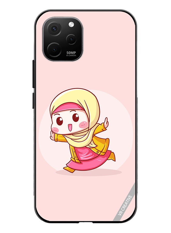 VR CREATIVE Protective Case Cover For Huawei Nova Y61 Cute Lady In Hijab Design Multicolour - Image 1