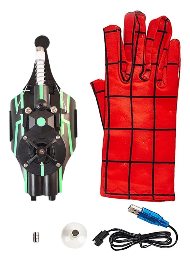 null - Glow in the Dark Web Shooter Rechargeable Spider-Man Web Shooter Durable Spider Slinger Web Shooter Cosplay Launcher for Indoor and Outdoor Games - Image 1