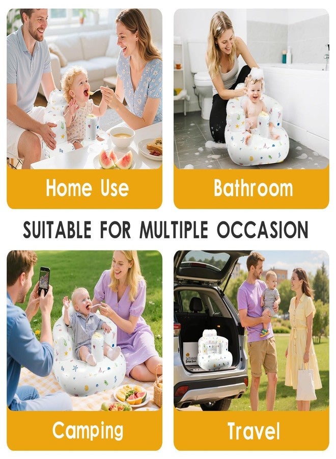 COOFANDY Learn to Sit & Floor Feeding Seat | Portable Inflatable Baby Booster Chair with Soft Cushion & Safety Support | Travel-Friendly Infant Sitting Aid for Home and Outdoors| Travel & Home Use - Image 3