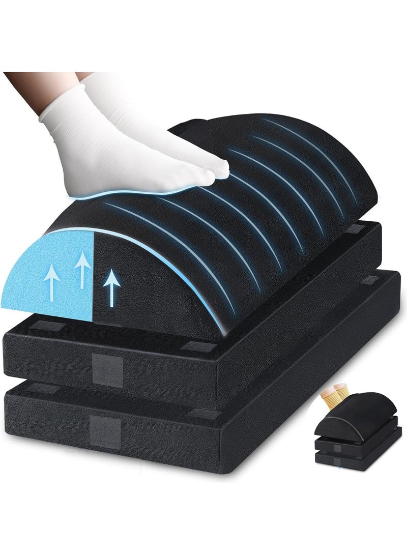 XICEN Three-Layer Memory Foam Leg Pillow, Leg Elevation Cushion, Ergonomic Footrest for Back & Hip Pain Relief, Adjustable Height Non-Slip Foot Stool for Under Desk, Office Chair & Gaming Chair - Image 1